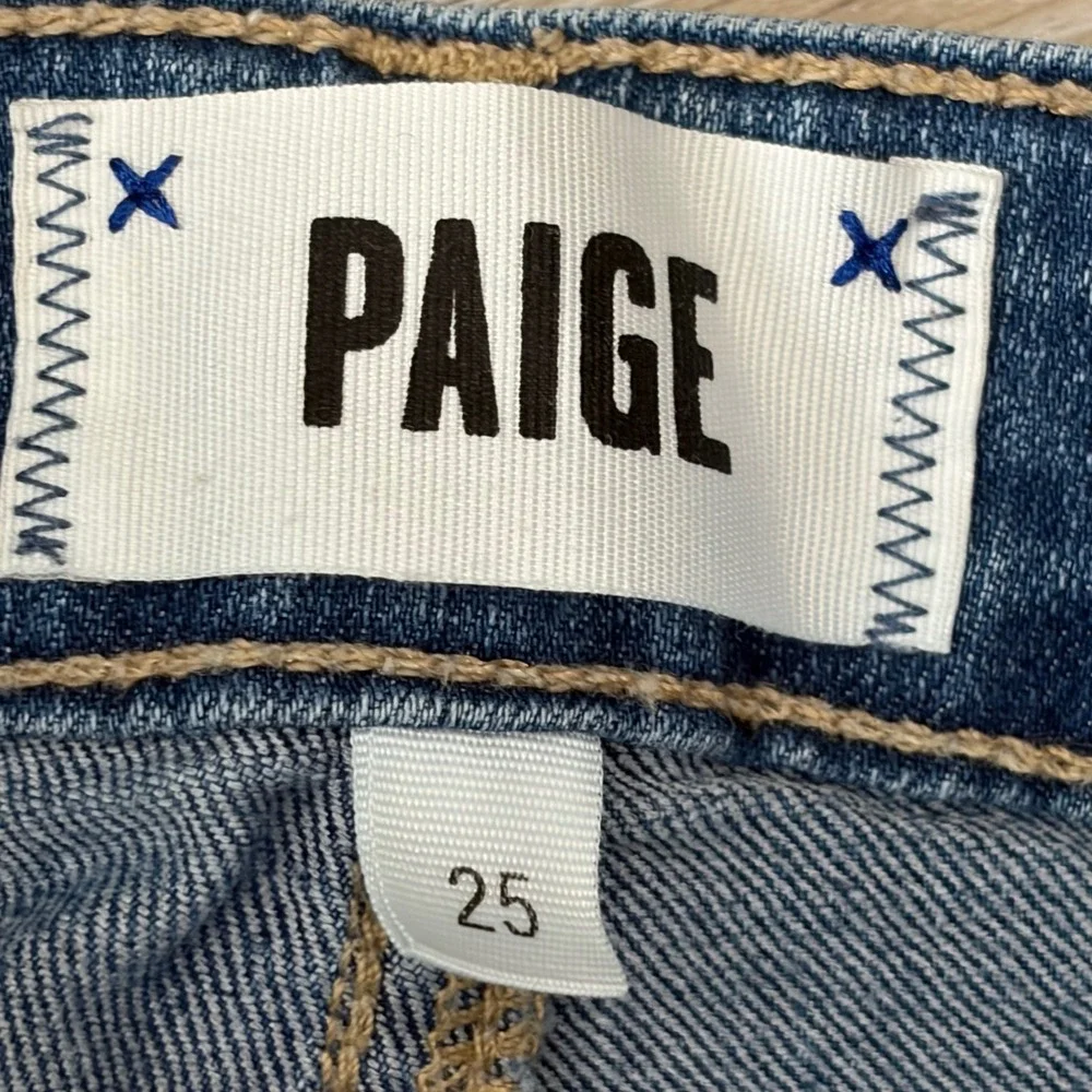 PAIGE Hoxton Ankle High Rise Skinny Jeans Medium Blue Stretch Denim Size 25